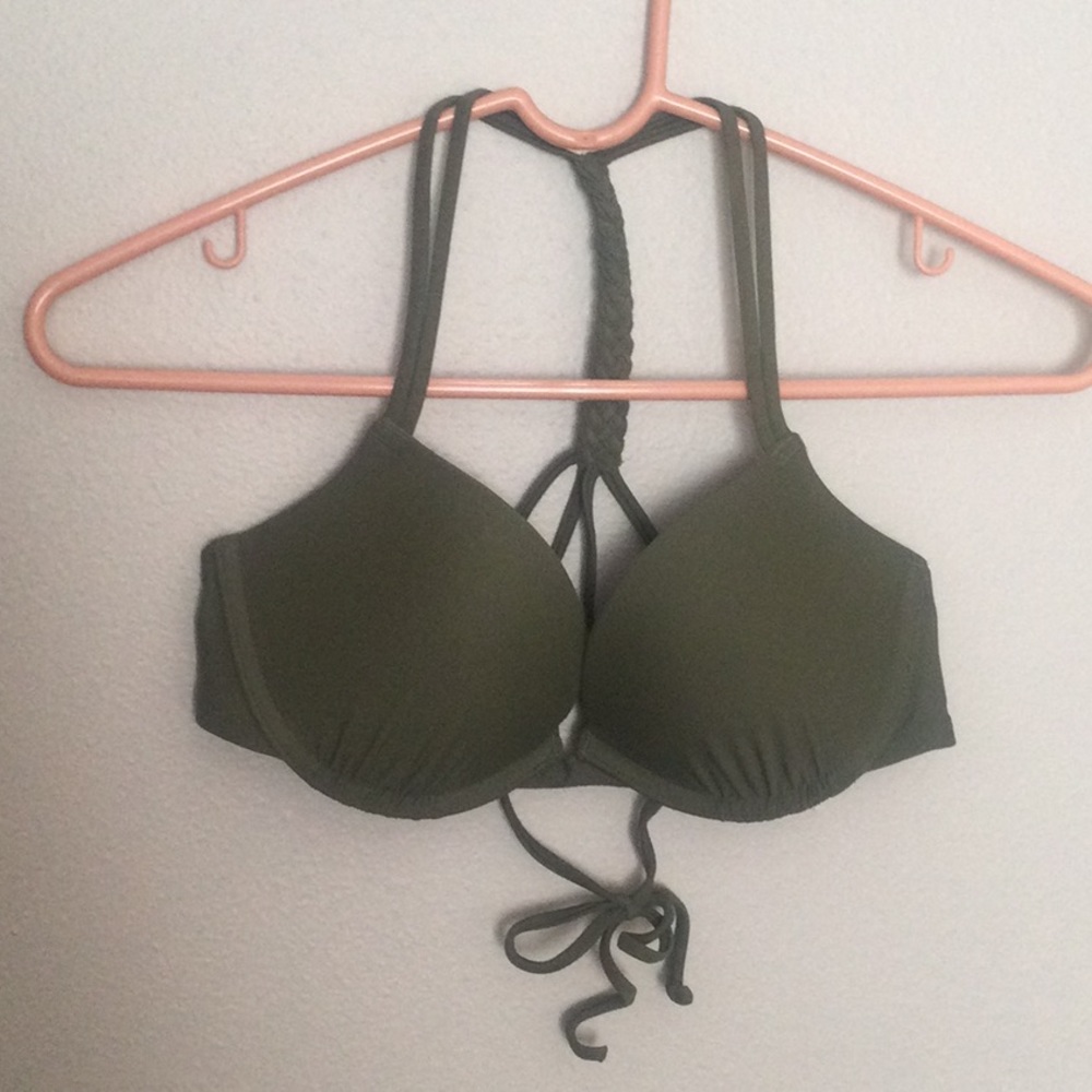 Hollister olive green bikini top